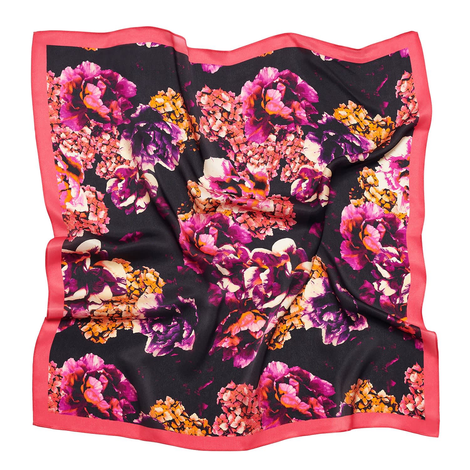 Valeria Floral Silk Scarf Large, Luna & Avery