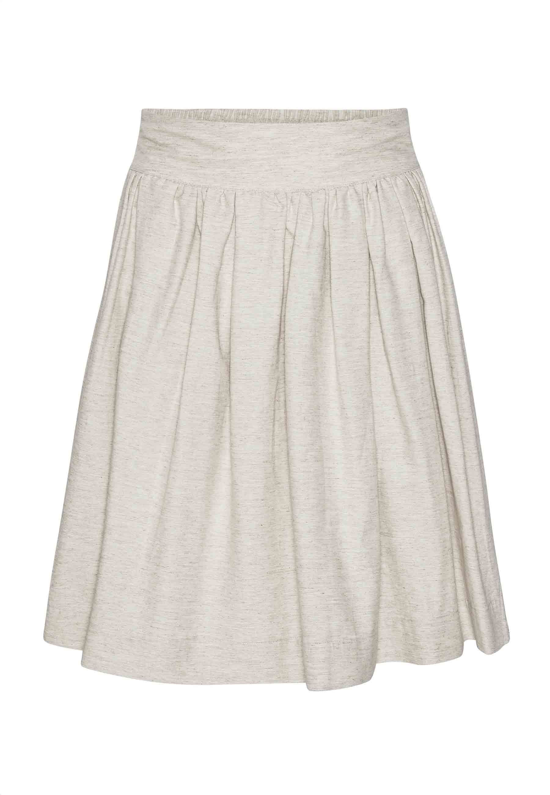 Grobund Women's White  Svala Skirt - The One With Linen