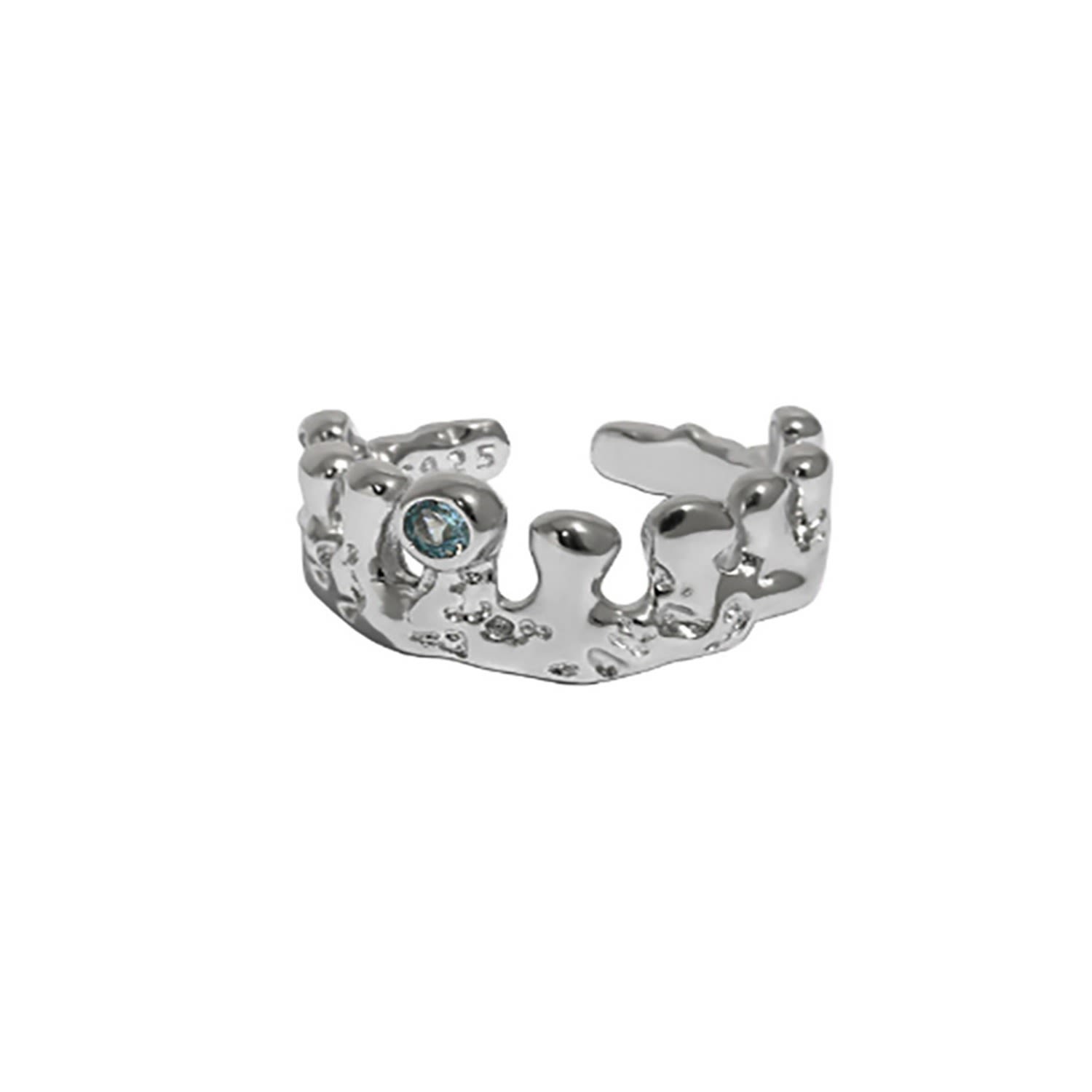 Janus Edinburgh Women's Sterling Silver Statement Fluidity Carron Ring Adjustable In Silver