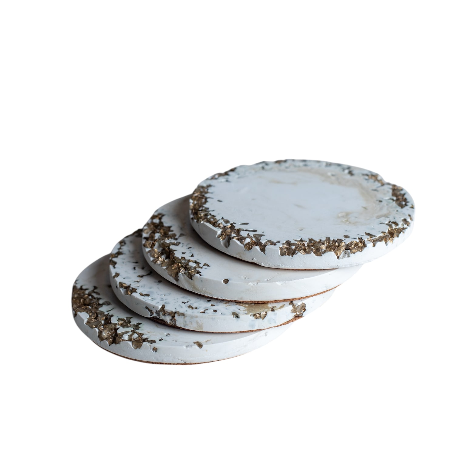 Esti Living Gold Cinnamon Coaster Set In Gold