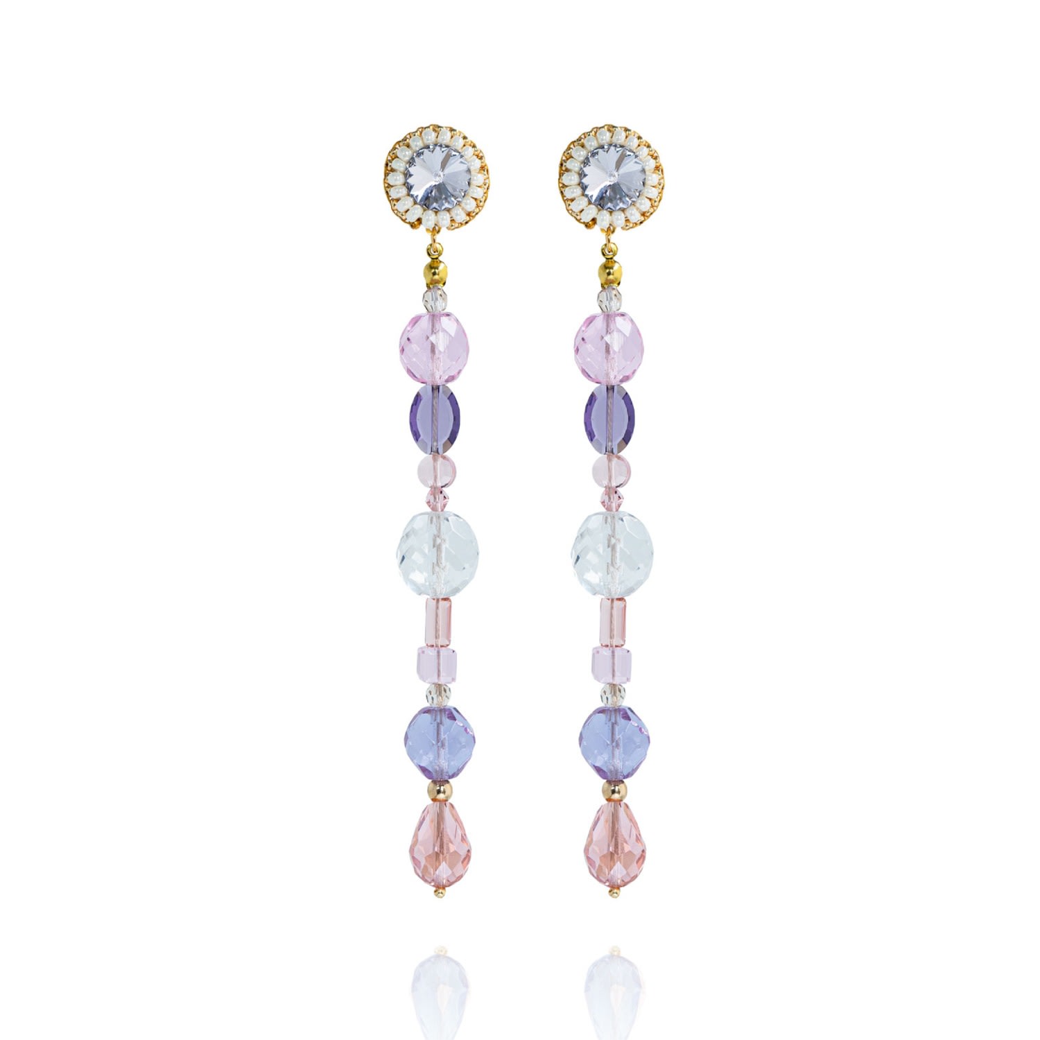 Women’s Pink / Purple Giulia Earrings In Lavender Kiss Saule Label