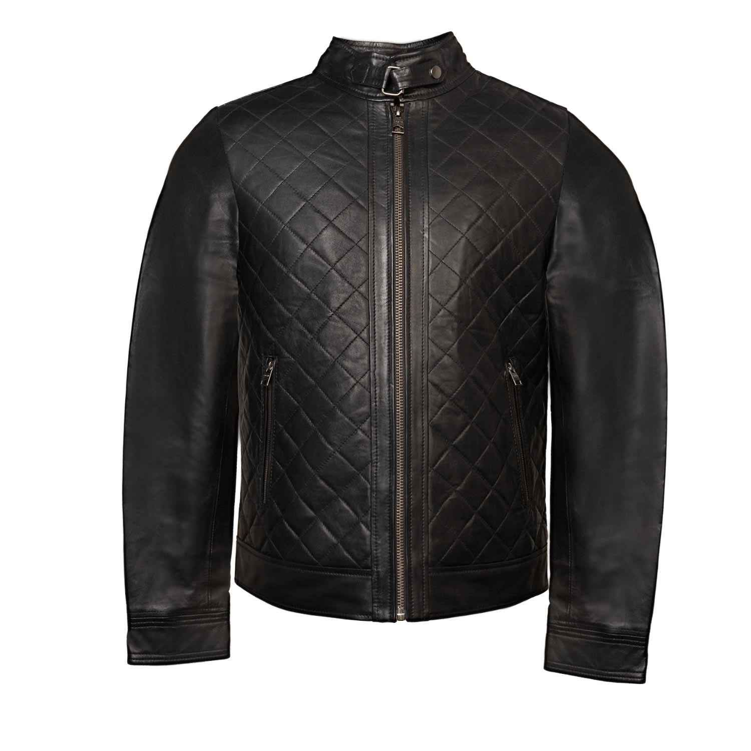 Women's Single Malt - Black Quilted Leather Jacket | Large | Zastastudio