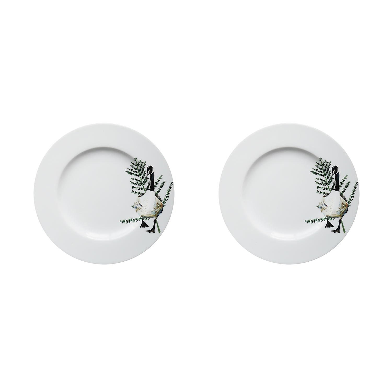 White Side Plates Festive Season Wild Goose Set Of Two Catchii