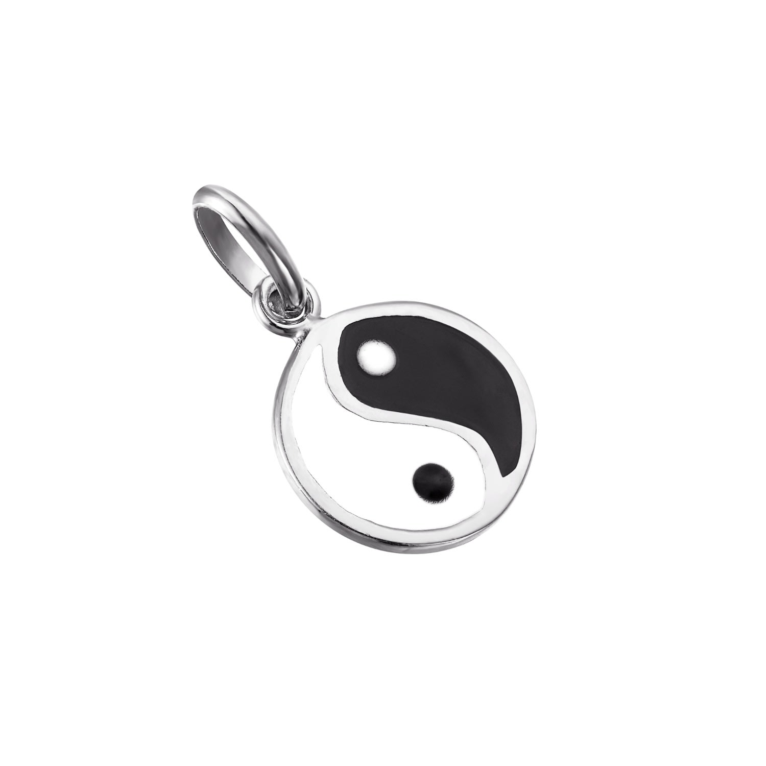 Women’s Ecoated Sterling Silver Enamel Yin Yang Pendant Necklace Seol + Gold