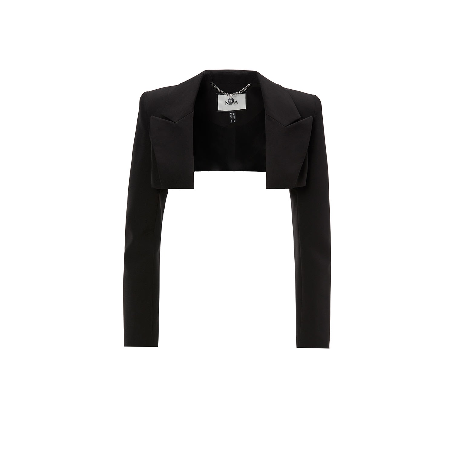 Nissa Women's Cropped Blazer Black In Black
