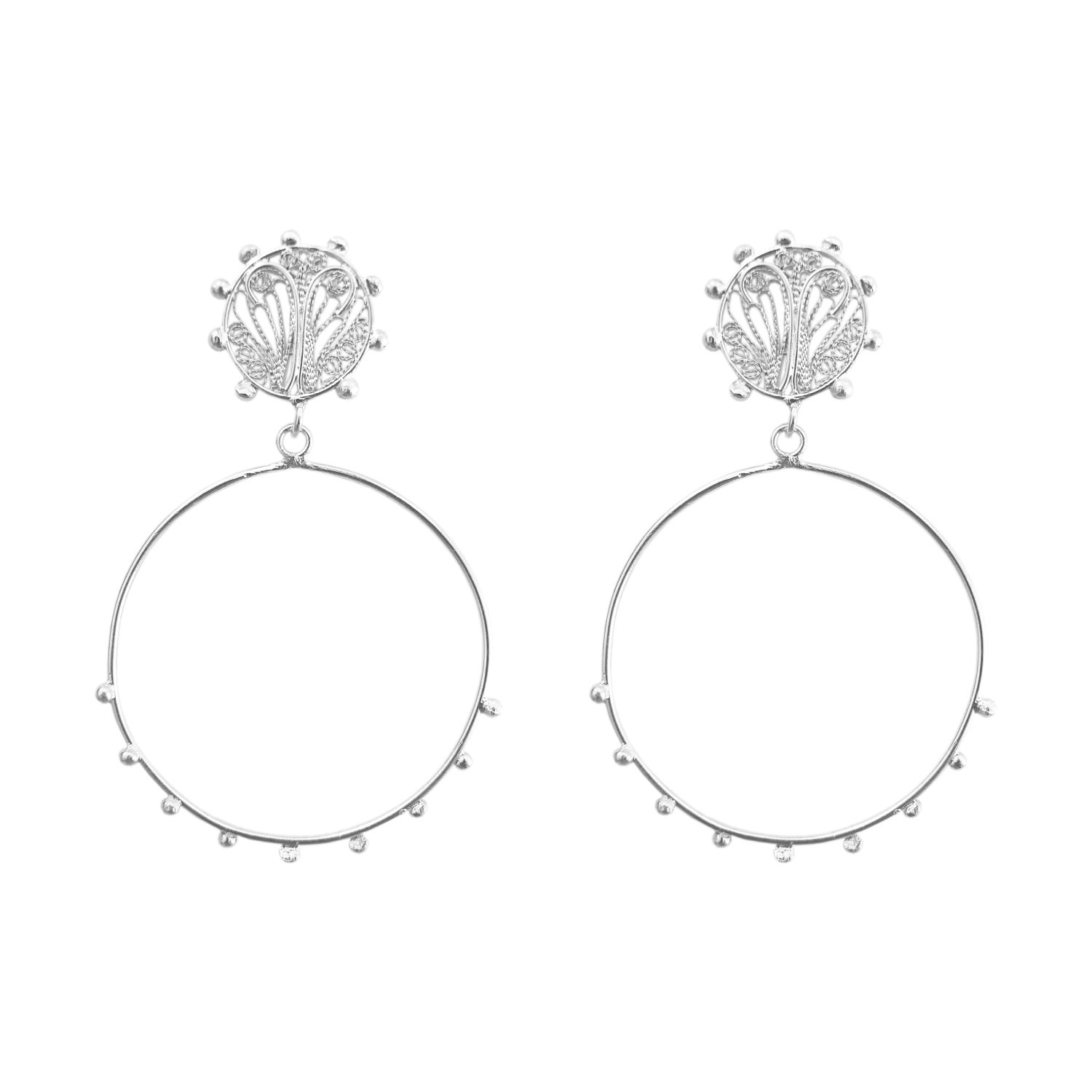 Mamba Women's Silver Alma Small Hoops