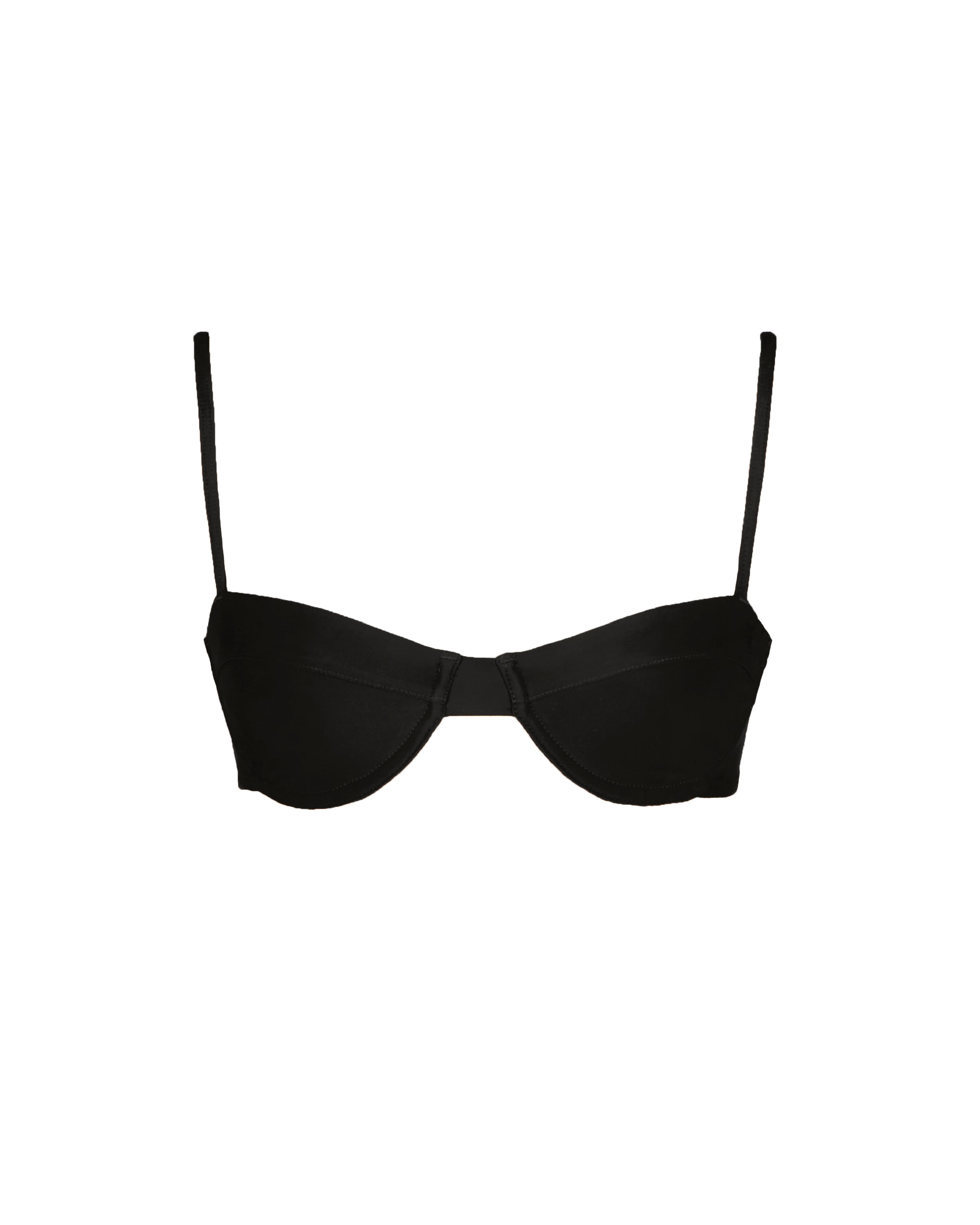 Women’s Solstice Bikini Top - Black Extra Large Meridian Swimwear