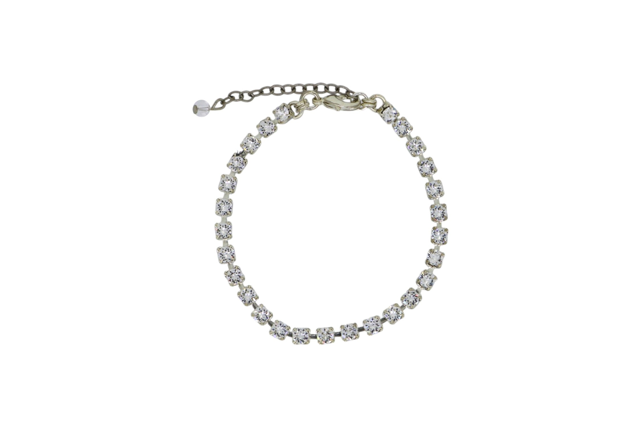 Women's Neutrals The Clear Tennis Bracelet In Platinum | Vickisarge