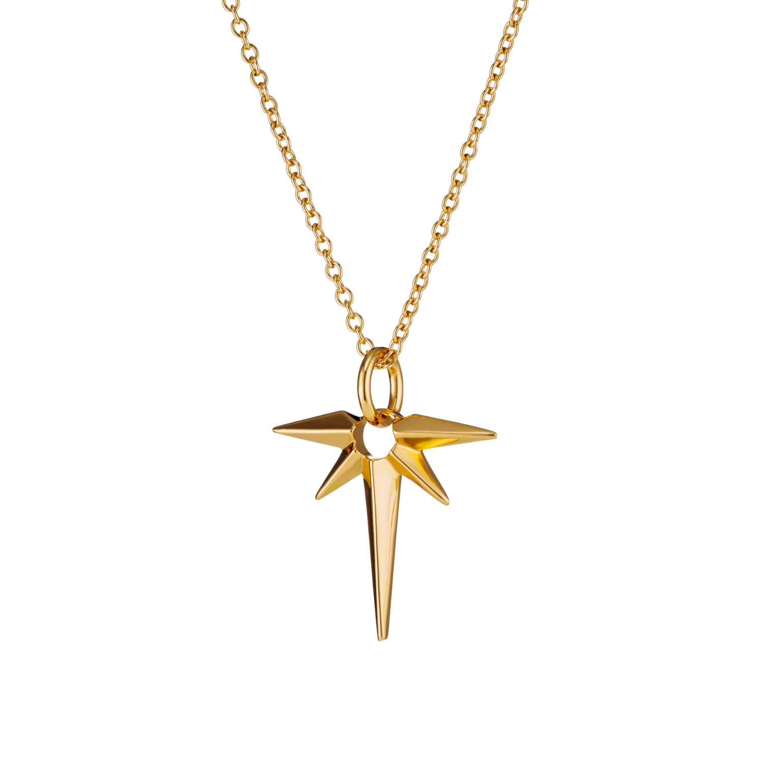 Scream Pretty Women's Gold Angel Star Necklace With Slider Clasp In Gold