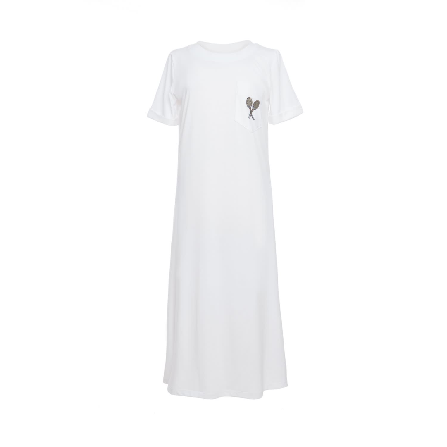 white t shirt dress with pockets