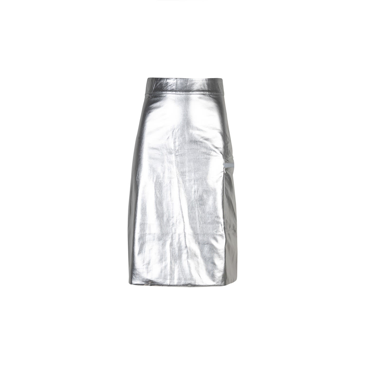 Women’s Silver 2 In 1 Metallic Skirt Argento Medium Balletto Athleisure Couture