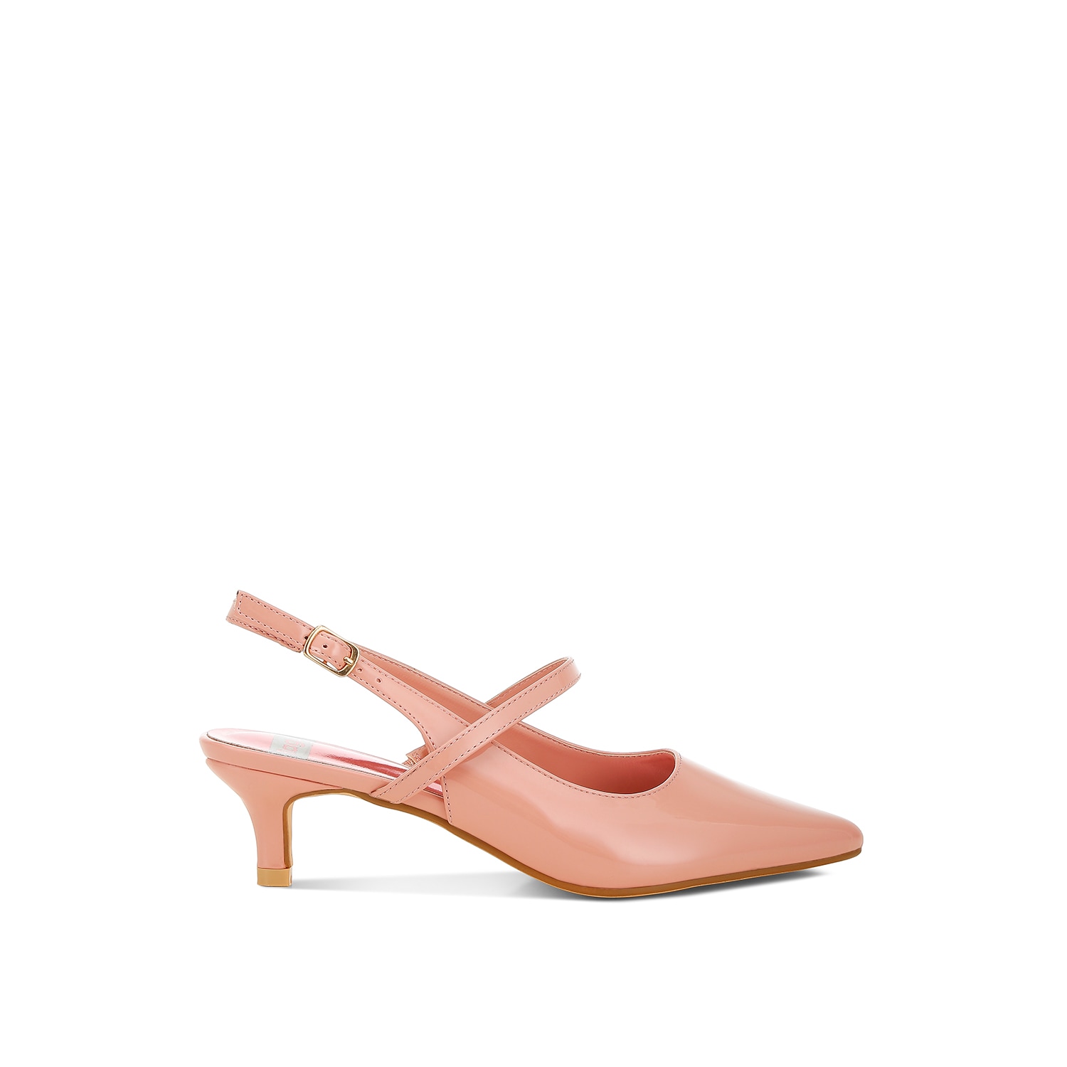 Rag & Co Women's Pink / Purple Abloom Kitten Heel Slingback Sandals In Pink In Pink/purple