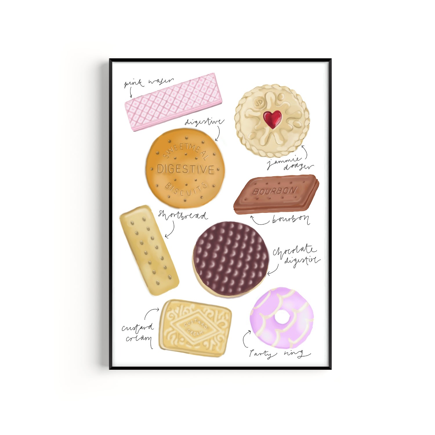 Biscuit Hand Painted Art Print - A3 Natalie Cass Art