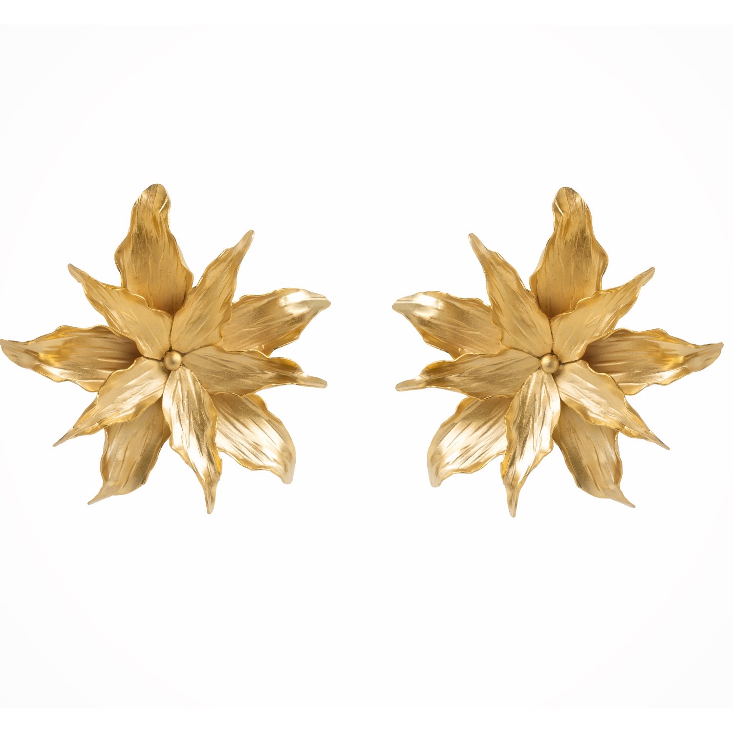 Meraki By Rashmi Bajaj Women's Star Flower Gold Earrings