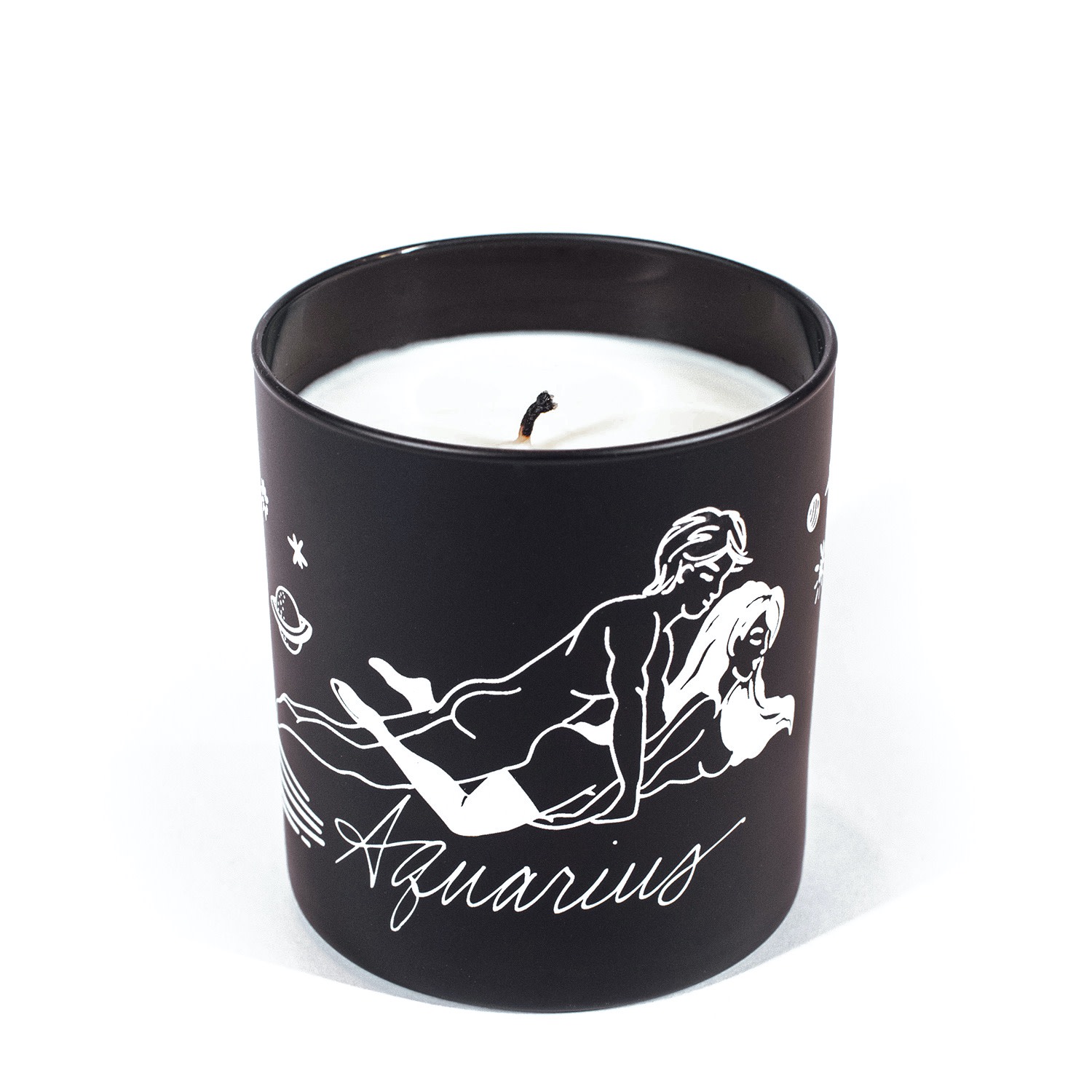 Aquarius Zodiac Horoscope Massage Candle One Size Black Cake