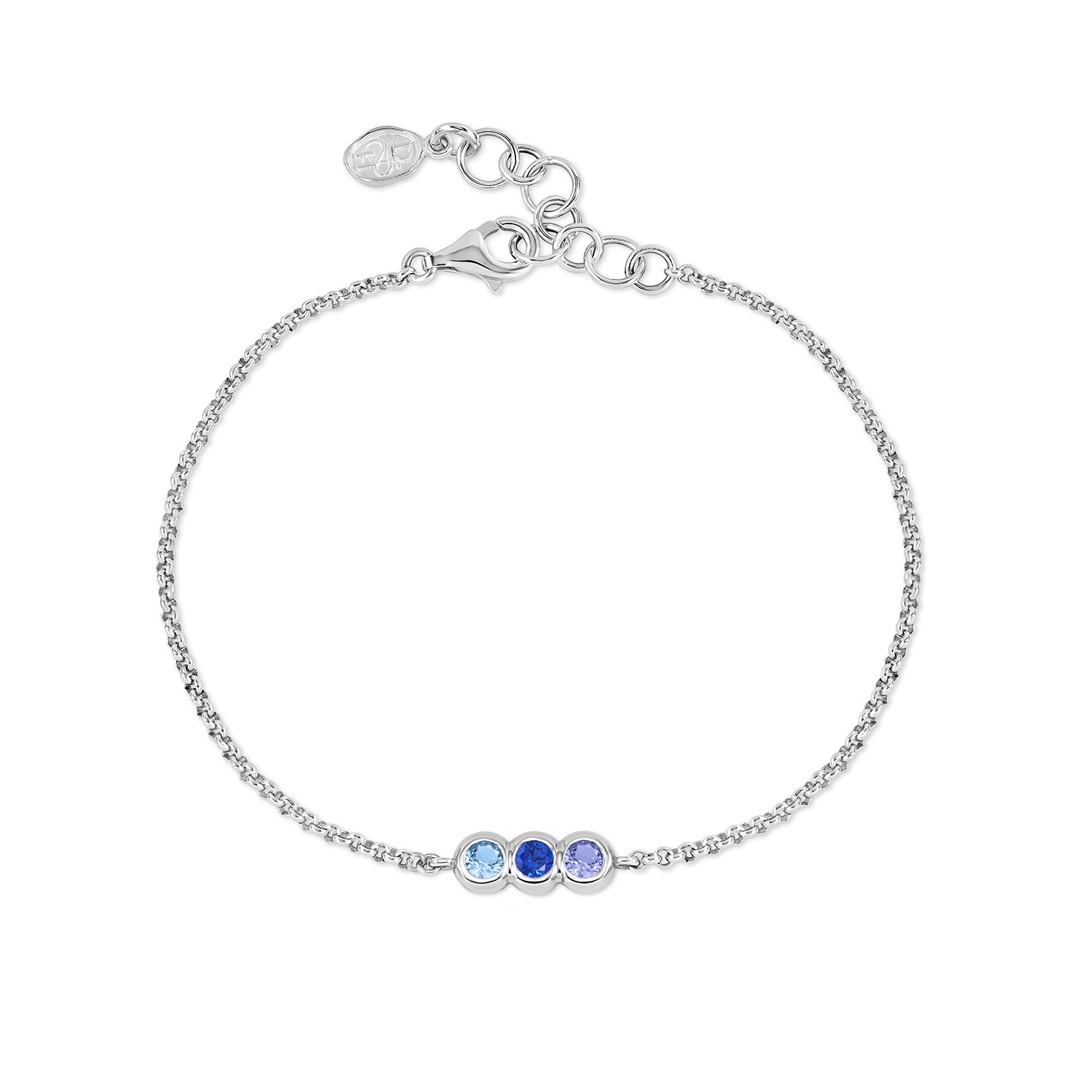 Dower & Hall Women's Blues Tutti Frutti Chain Bracelet In Sterling Silver In Metallic
