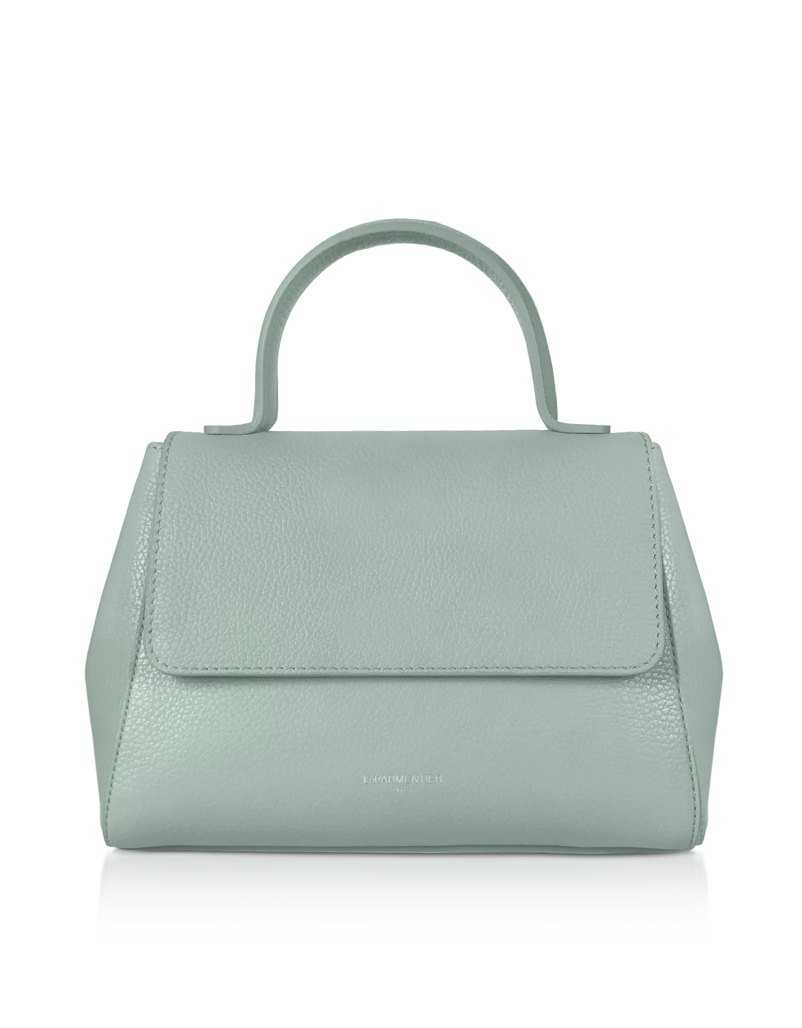 Le Parmentier Ladyfinger Top Handle Ladybag W/strap - Sky Blue Color In Blue
