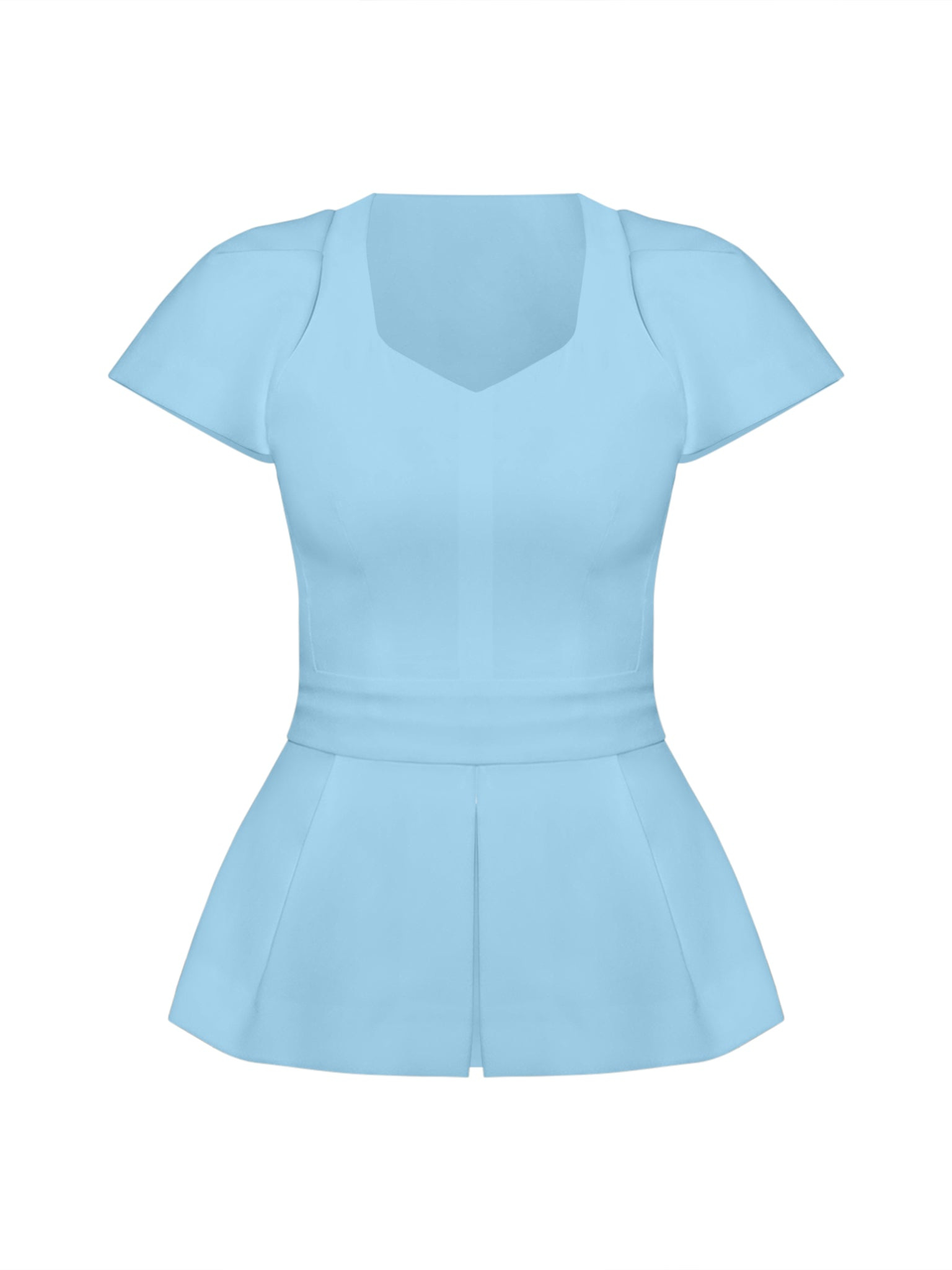 Tia Dorraine Women's Short-sleeved Fitted Top - Light Blue In Blue