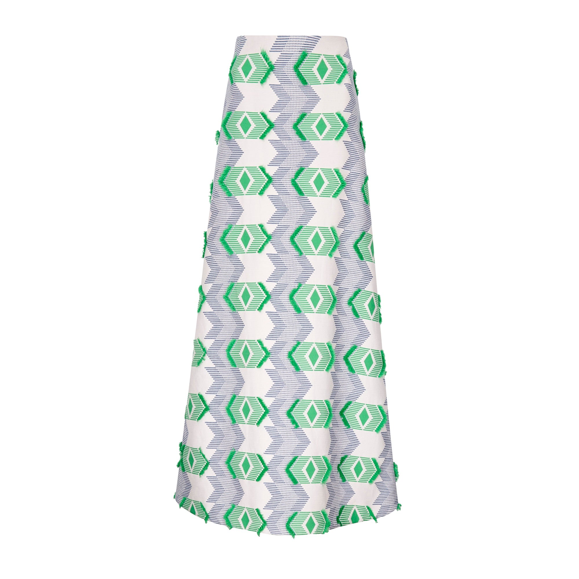 Lonai Limited Women's Jacquard A Line Maxi Skirt - Green In Multi