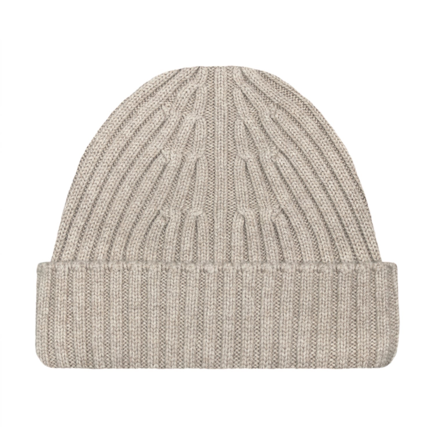Paul James Knitwear Men's Neutrals Heavyweight Merino Cashmere Tiberius Ribbed Beanie - Beige In Beige