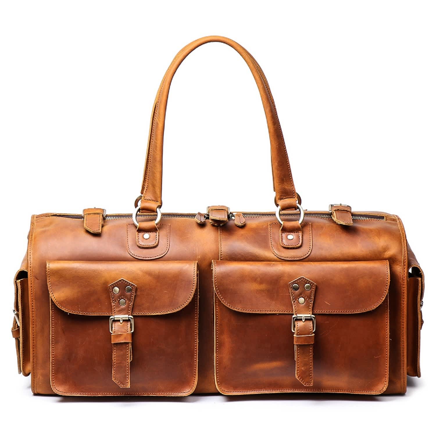 genuine leather holdall