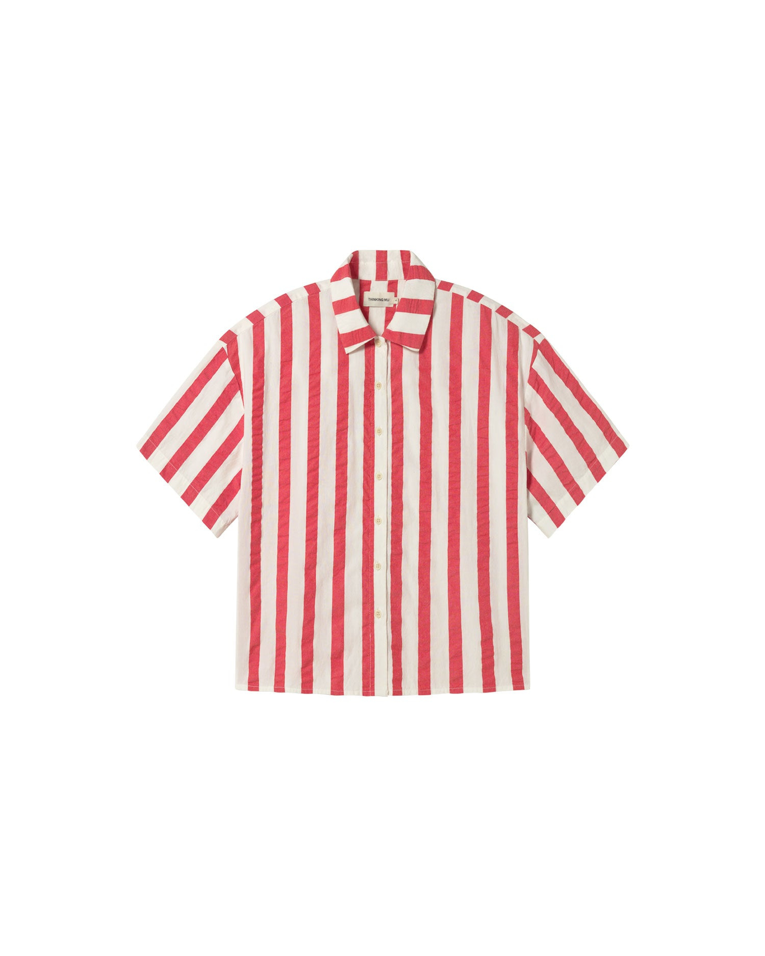 Thinking Mu Women's Red Striped Blouse Anna