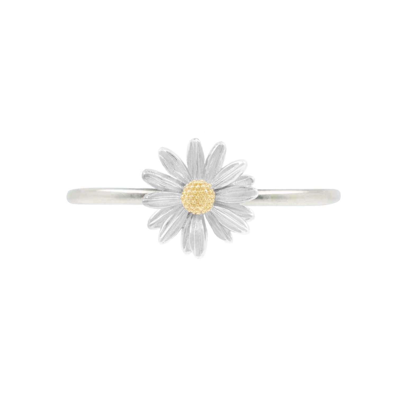 Lee Renee Women's Gold / Silver Daisy Stacking Ring – Silver & Gold In Multi