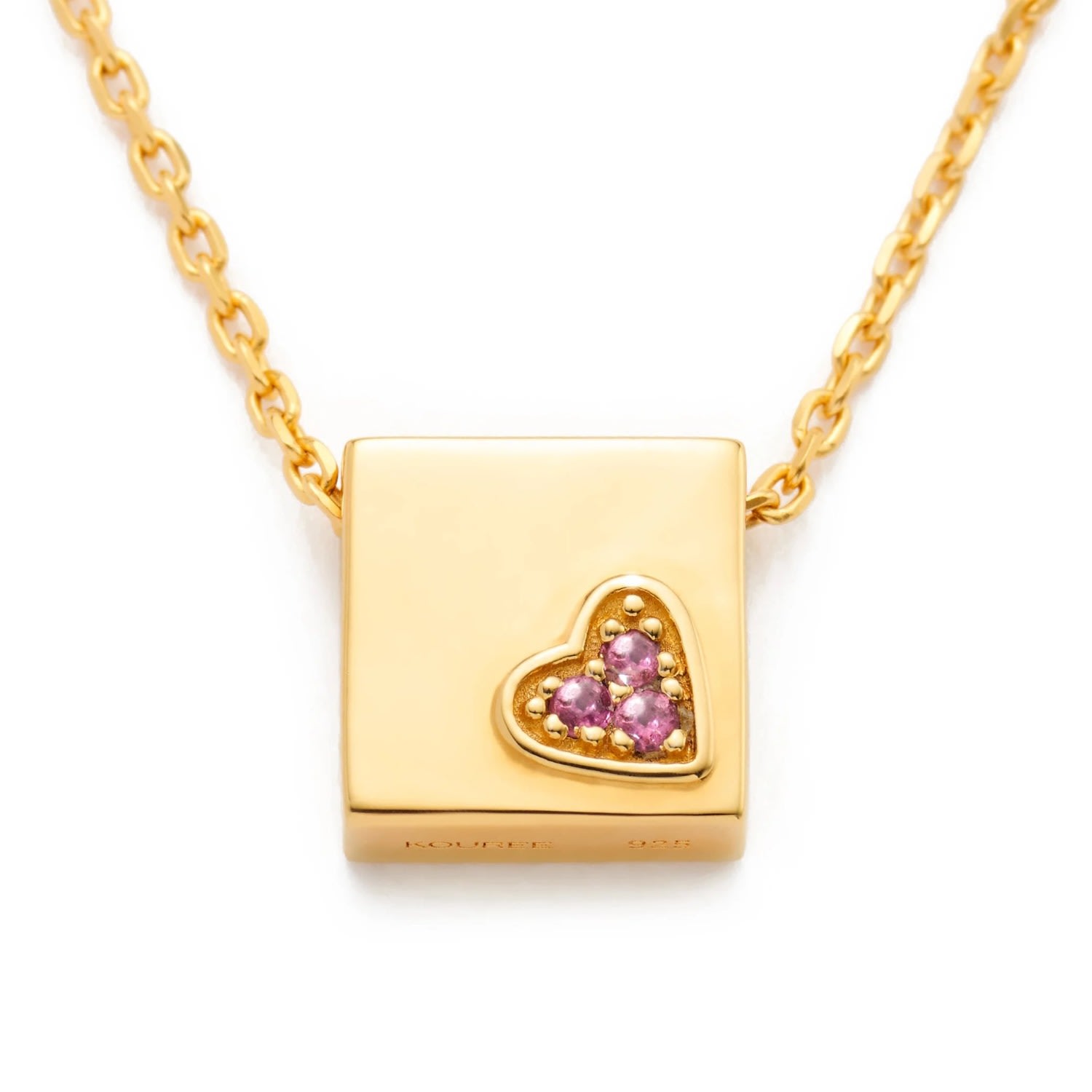 Women&rsquo;s Gold &rsquo;Gratitude Is The Attitude&rsquo; Necklace Pendant Charm | Kouree