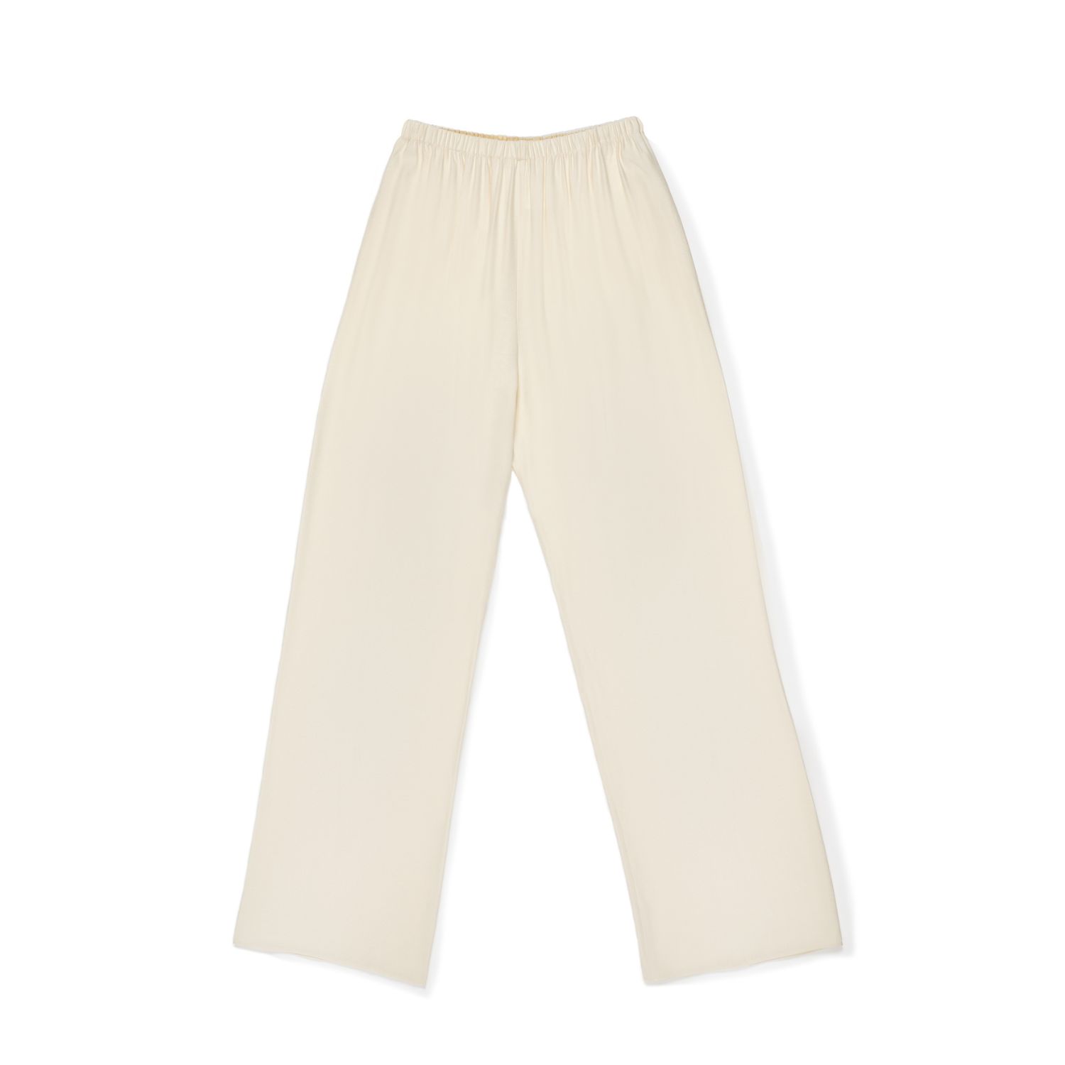 Du & Berry Women's White Cabana Straight Pants In Butter Cream In White