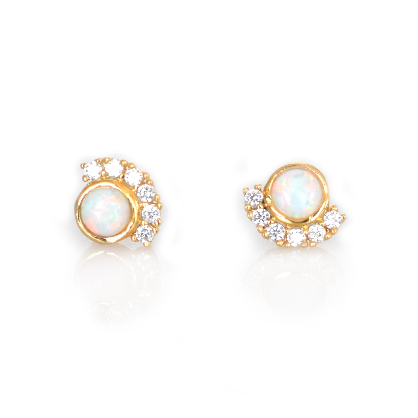 Women’s Opal & Diamond Parisian Sunset Studs La Kaiser