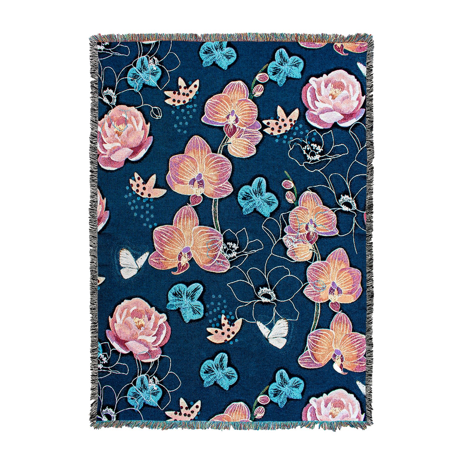 Woven Throw - Peony & Orchid Amanda West