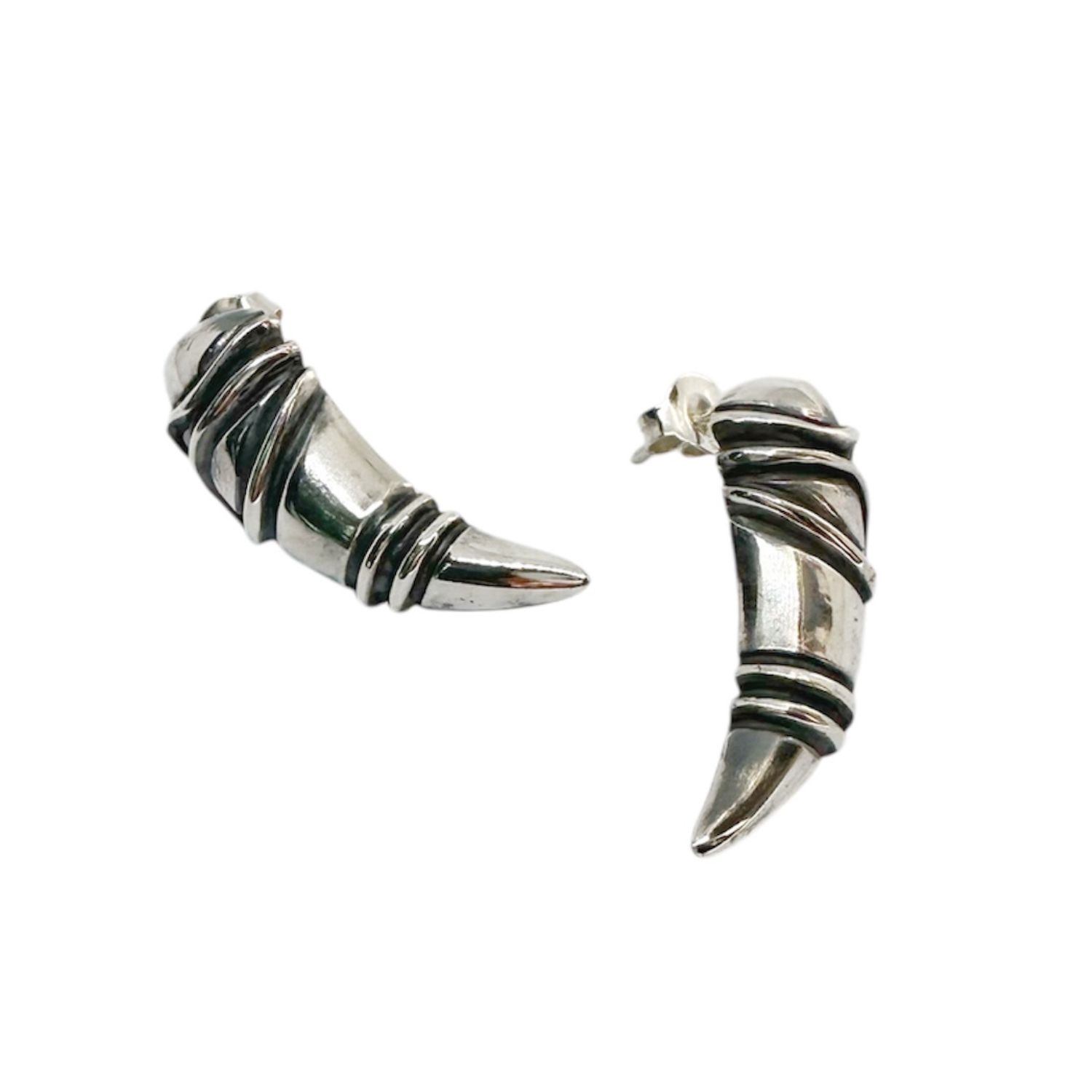 Tg-jewellery By Tamara Gervasio Women's Silver / Black Eyebrow Stud Silver Earrings