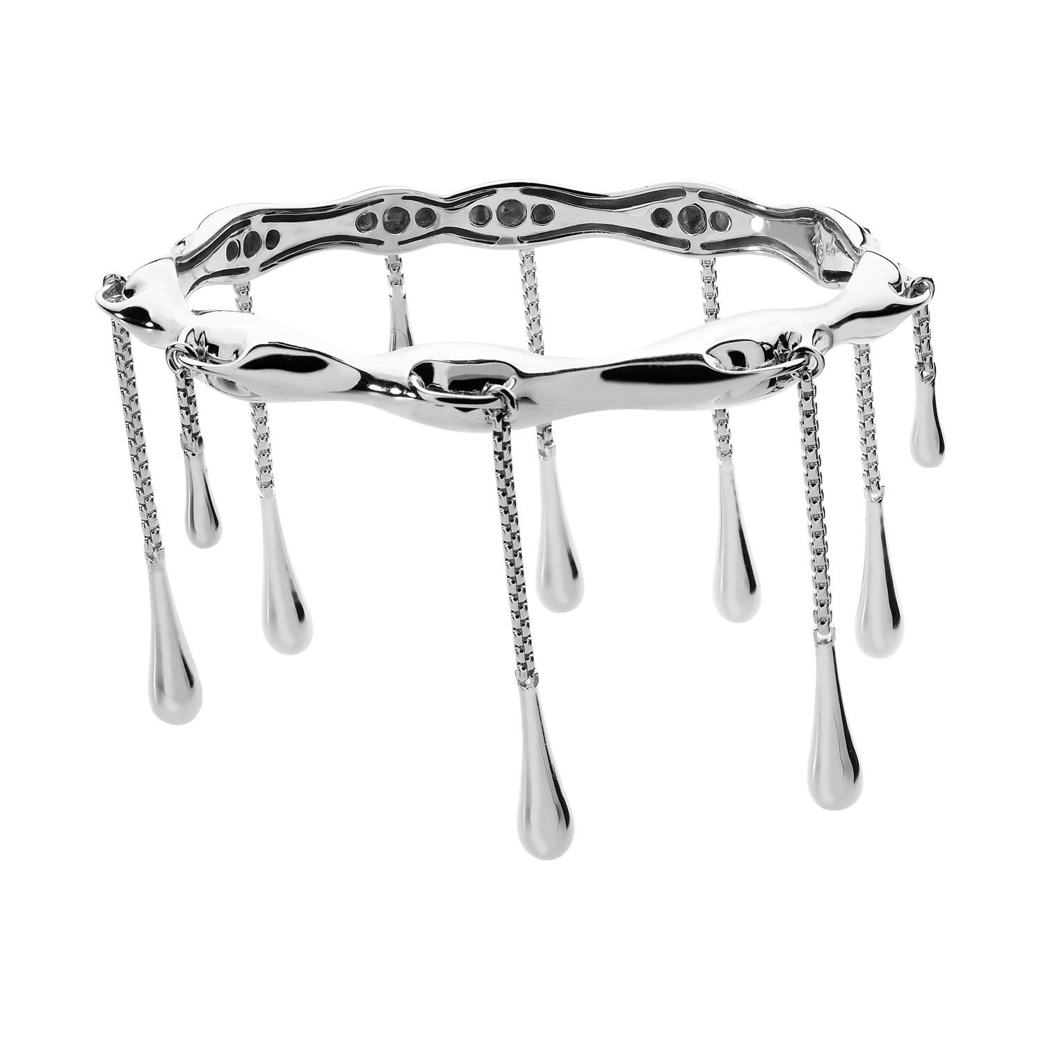 Women’s Silver Drop Bangle Lucy Quartermaine