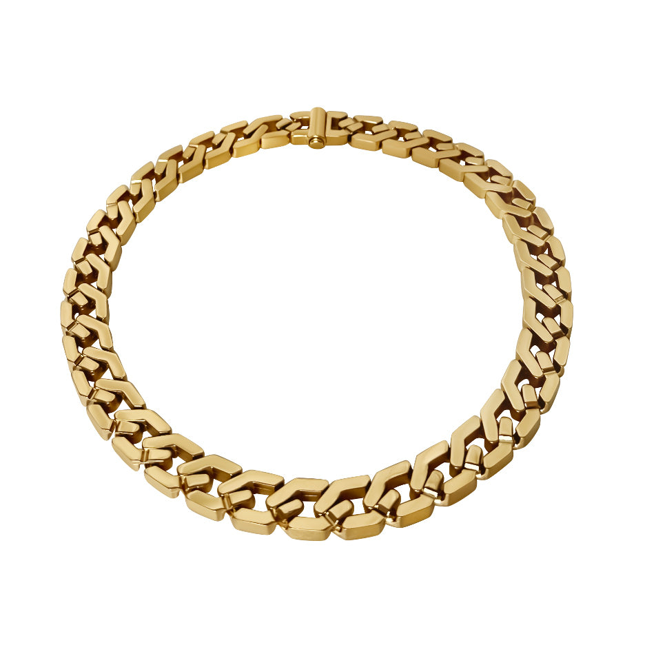 Anisa Sojka Women's Gold Chunky Geometric Necklace