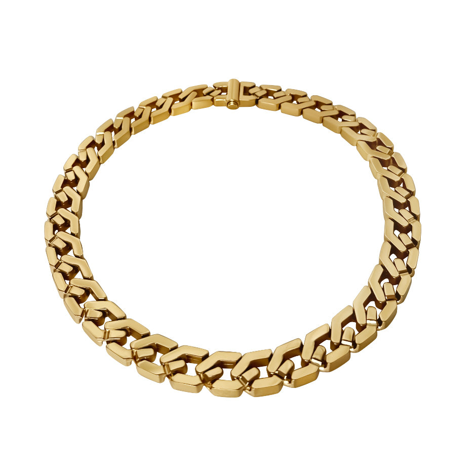 Women’s Gold Chunky Geometric Necklace Anisa Sojka