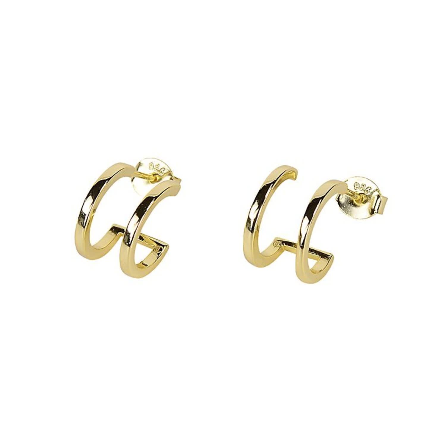 Double hoop outlet huggie earrings
