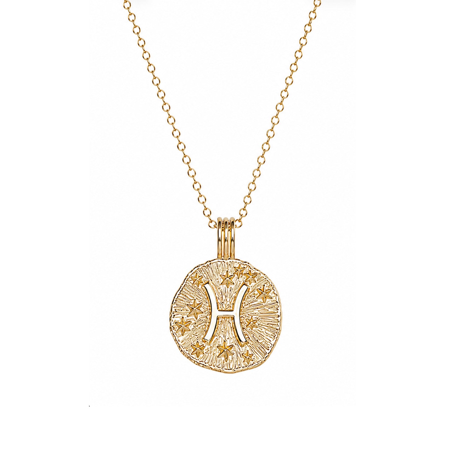 Zoe And Morgan Women's Sun In Pisces Necklace - Gold Vermeil In Pattern