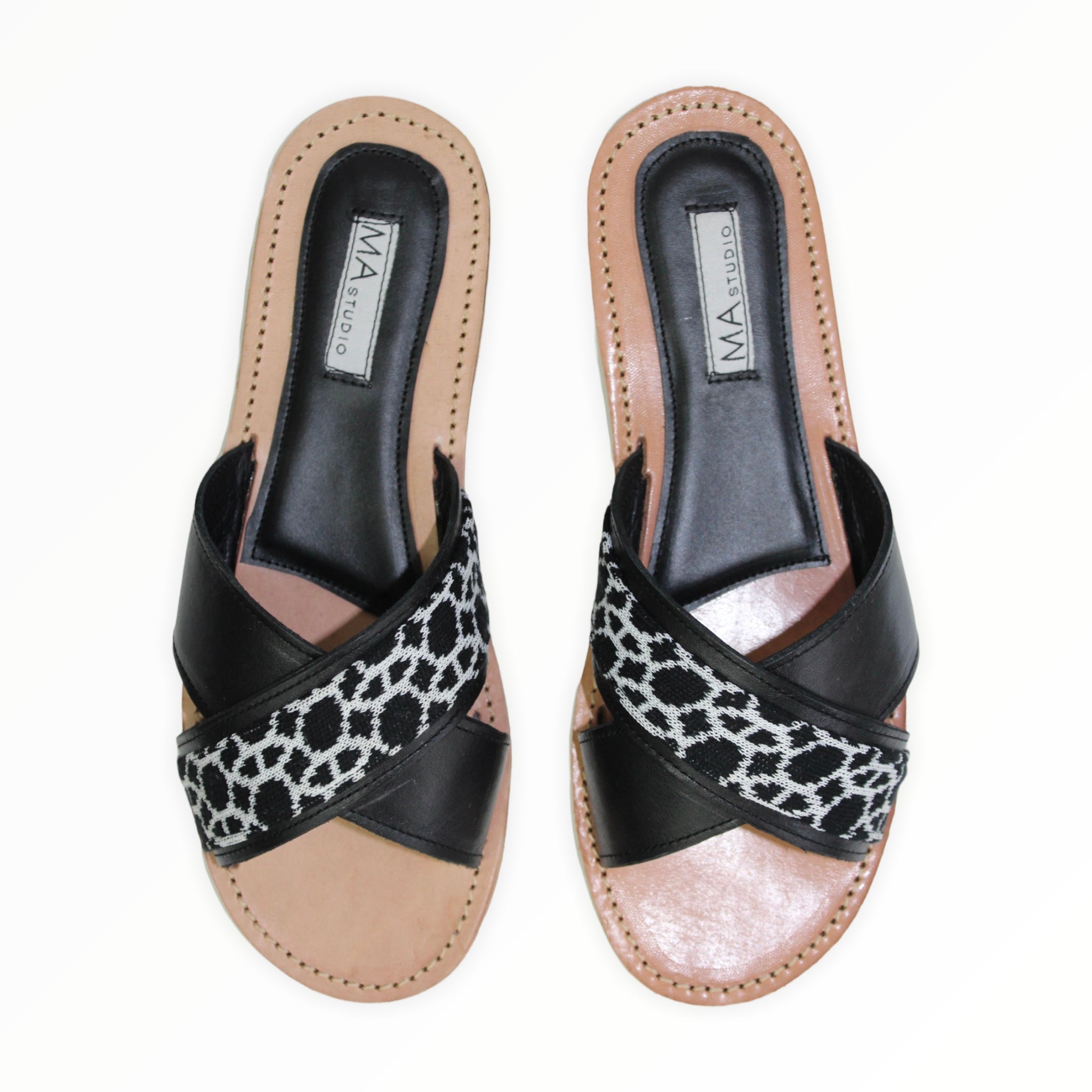 Maria Aristidou Men's Oasis Slides In Black
