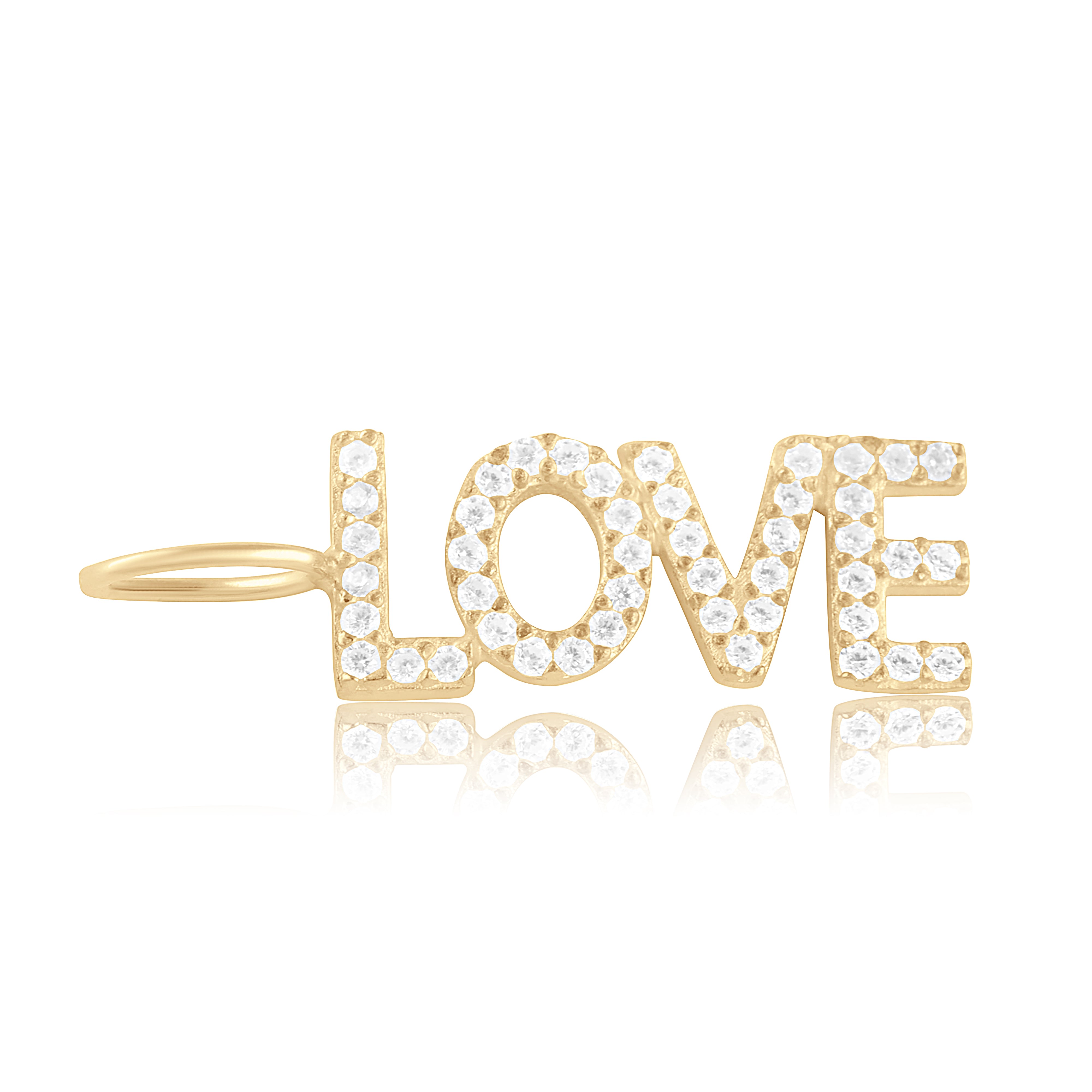 Women’s Gold Pave Love Charm Shymi