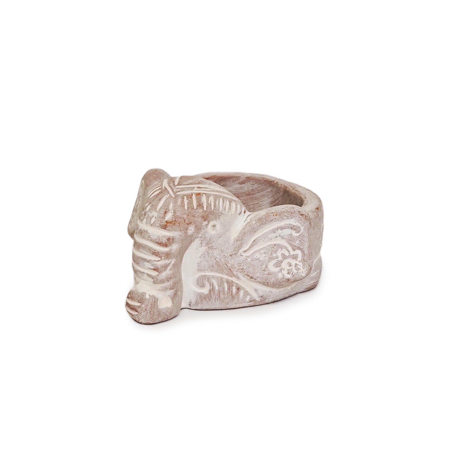 Neutrals Terracotta Tea Light Candle Holder - Elephant Korissa