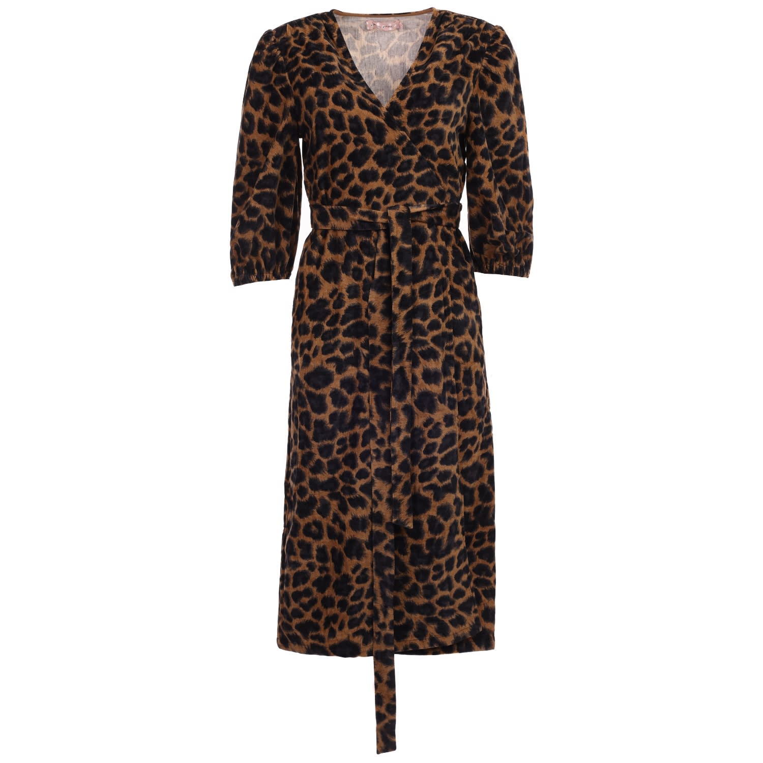 Traffic People Women's Black / Brown Proceed With Caution Wrap Dress In Brown