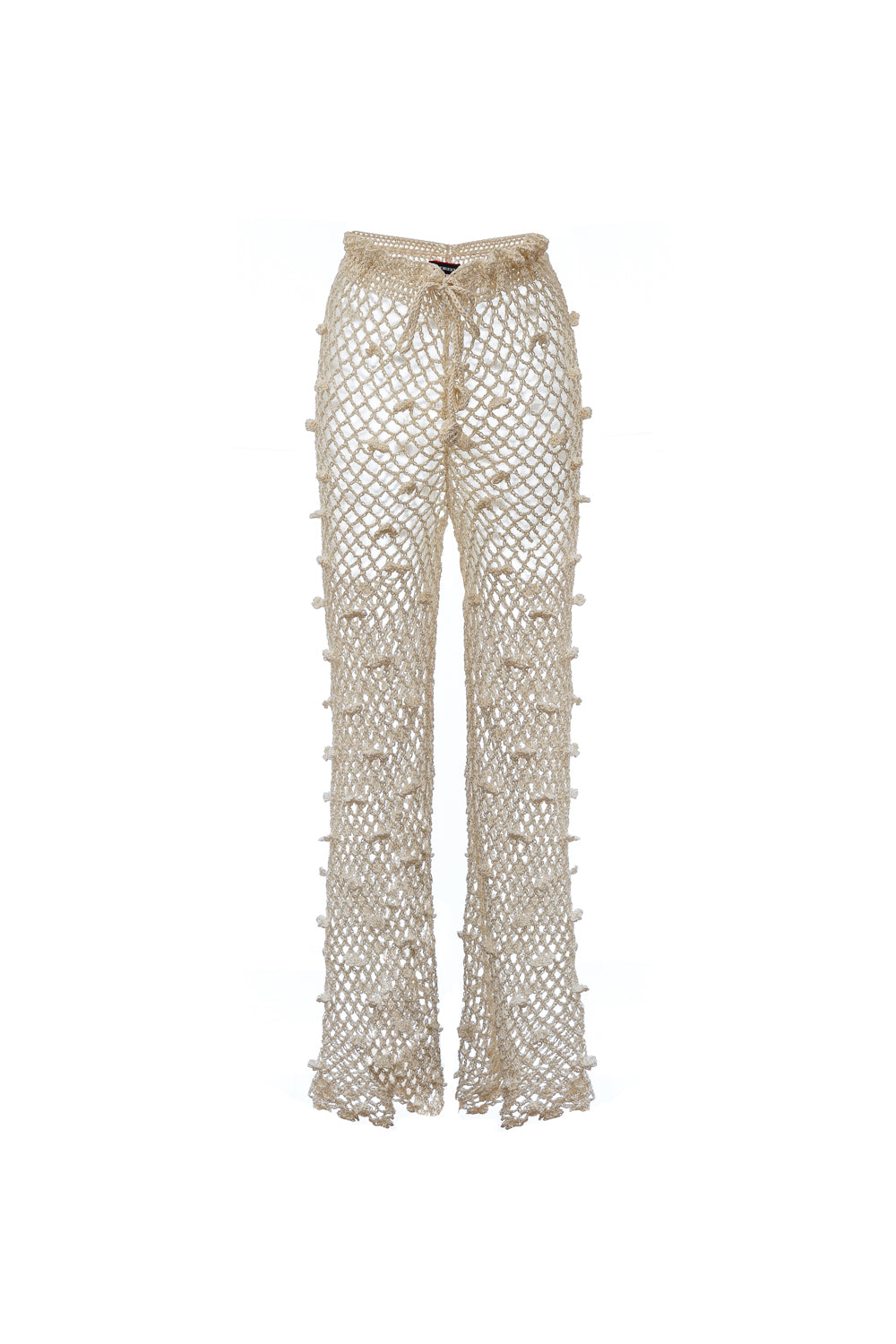 Shop Andreeva Women's White Handmade Crochet Pants