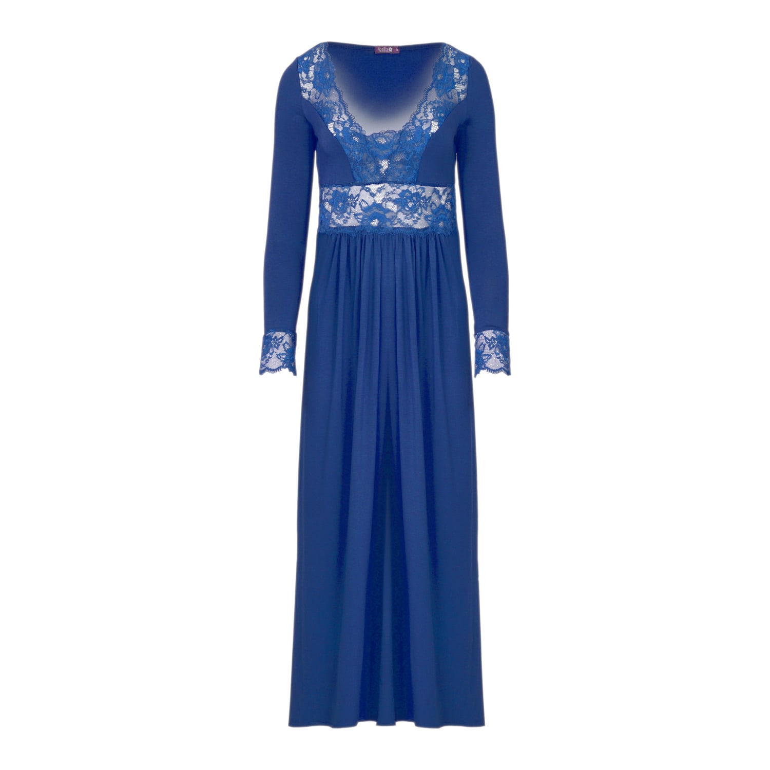 Women’s Maxi Viscose Nightgown - Blue Large Oh!Zuza Night & Day