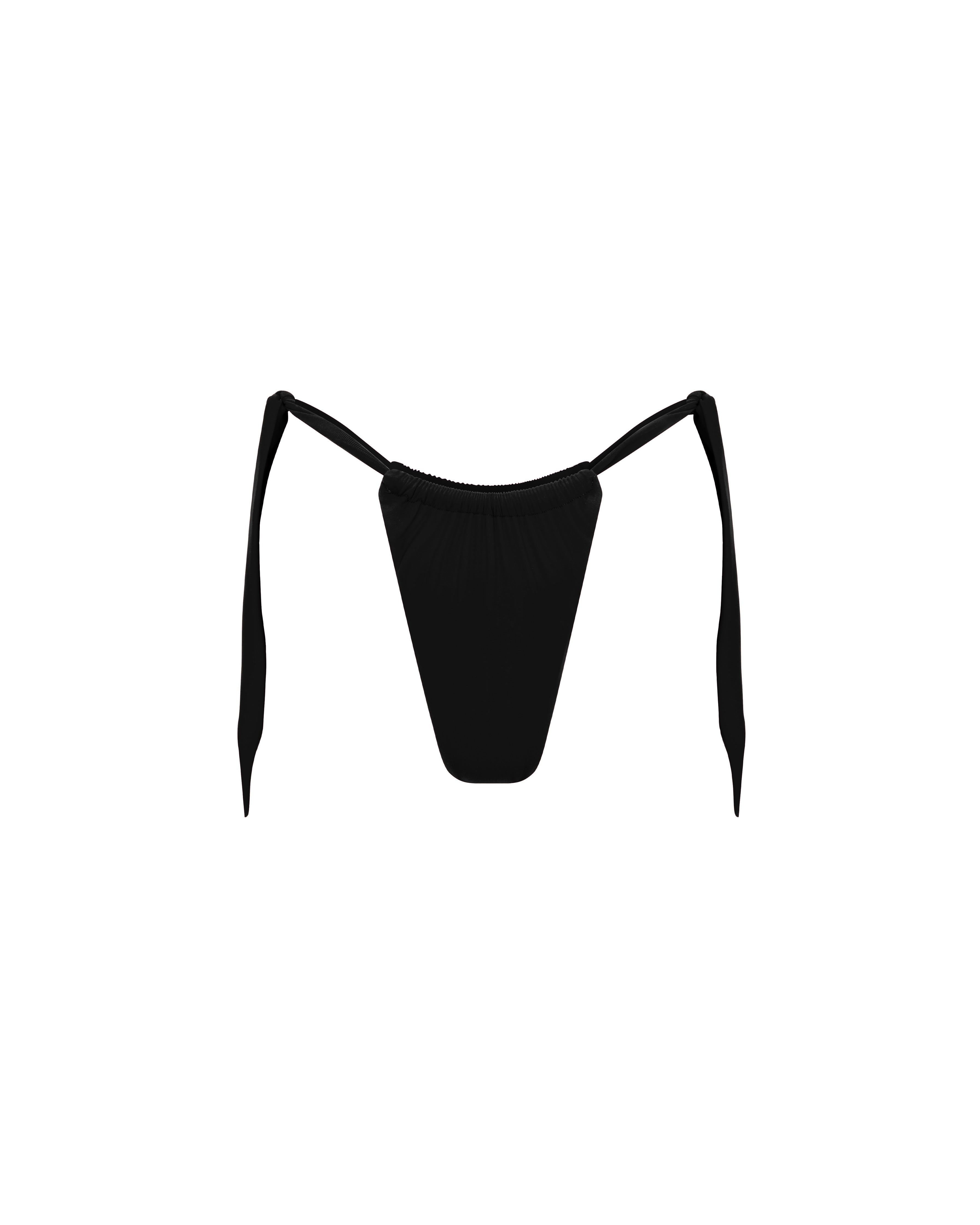 Let's Swim Women's Black Tie Side Bikini Bottom In Black