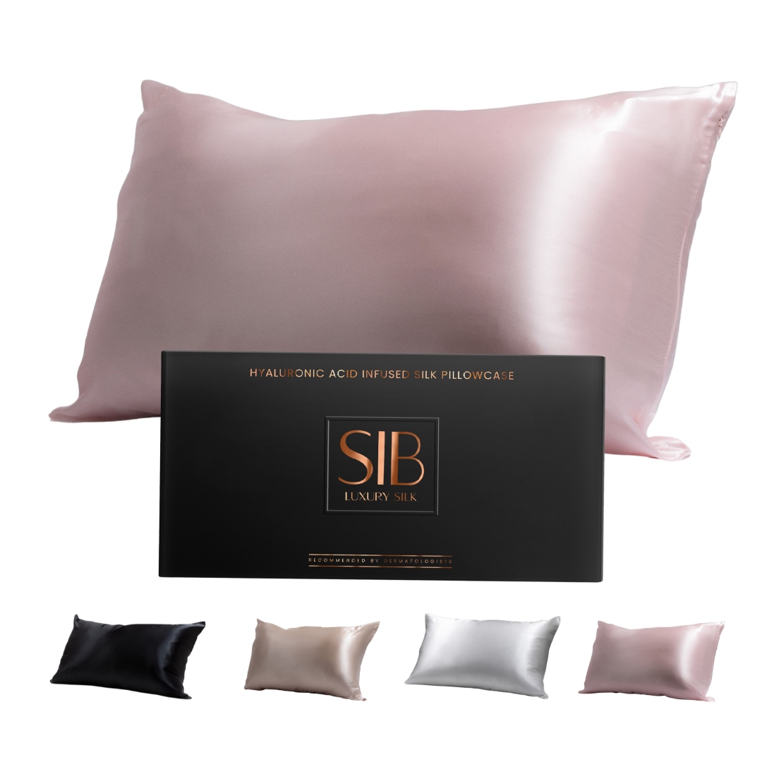 Sib Silk Black Sib® Hyaluronic Acid Infused Silk Pillowcase In Black