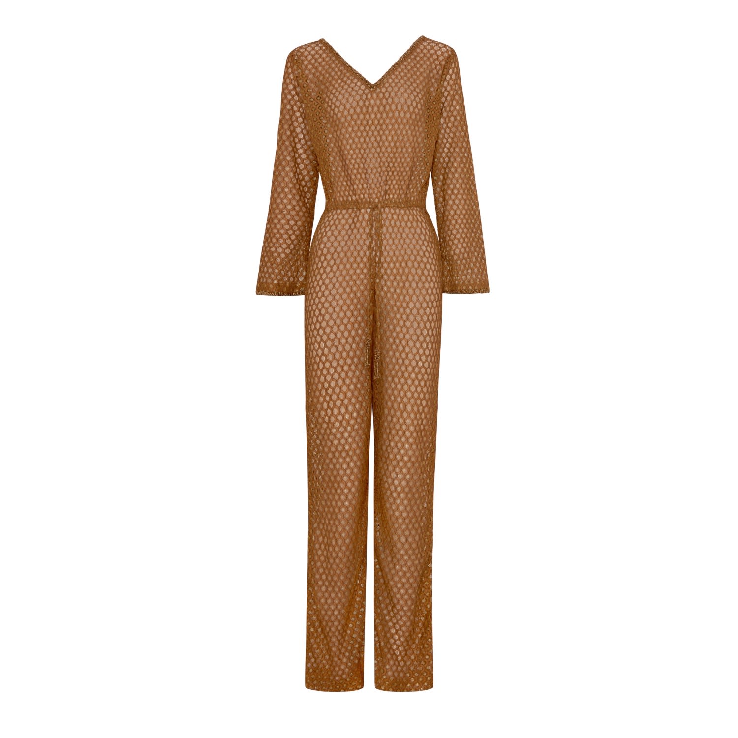 Women’s The Sahara Jumpsuit - Gold One Size House of Dharma