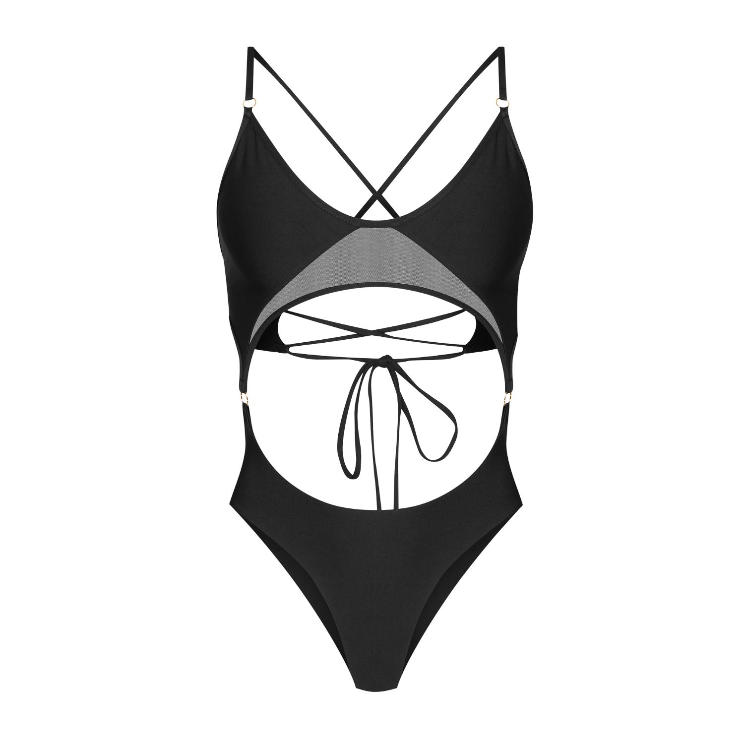 Women's Luz - Black One Piece Swimsuit | M/L | Promees
