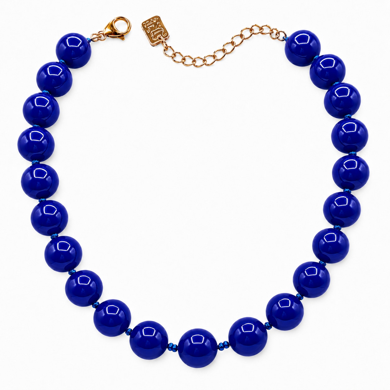 Women's Abigail  Blue Jasper Semi Precious Bead Necklace | Michael Nash Jewelry