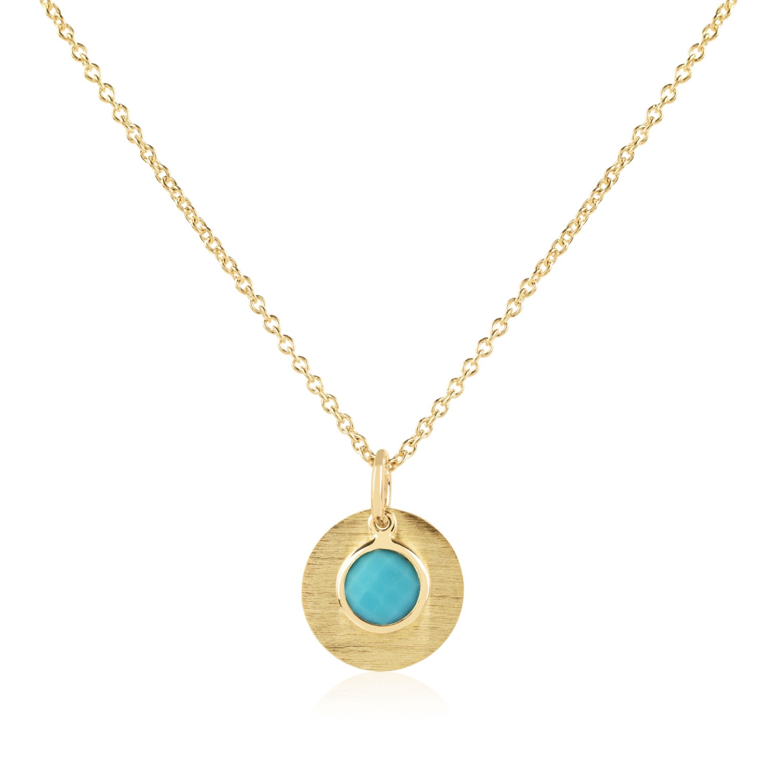 Women’s Gold / Blue Bali 9Ct Gold December Birthstone Necklace Turquoise Auree Jewellery