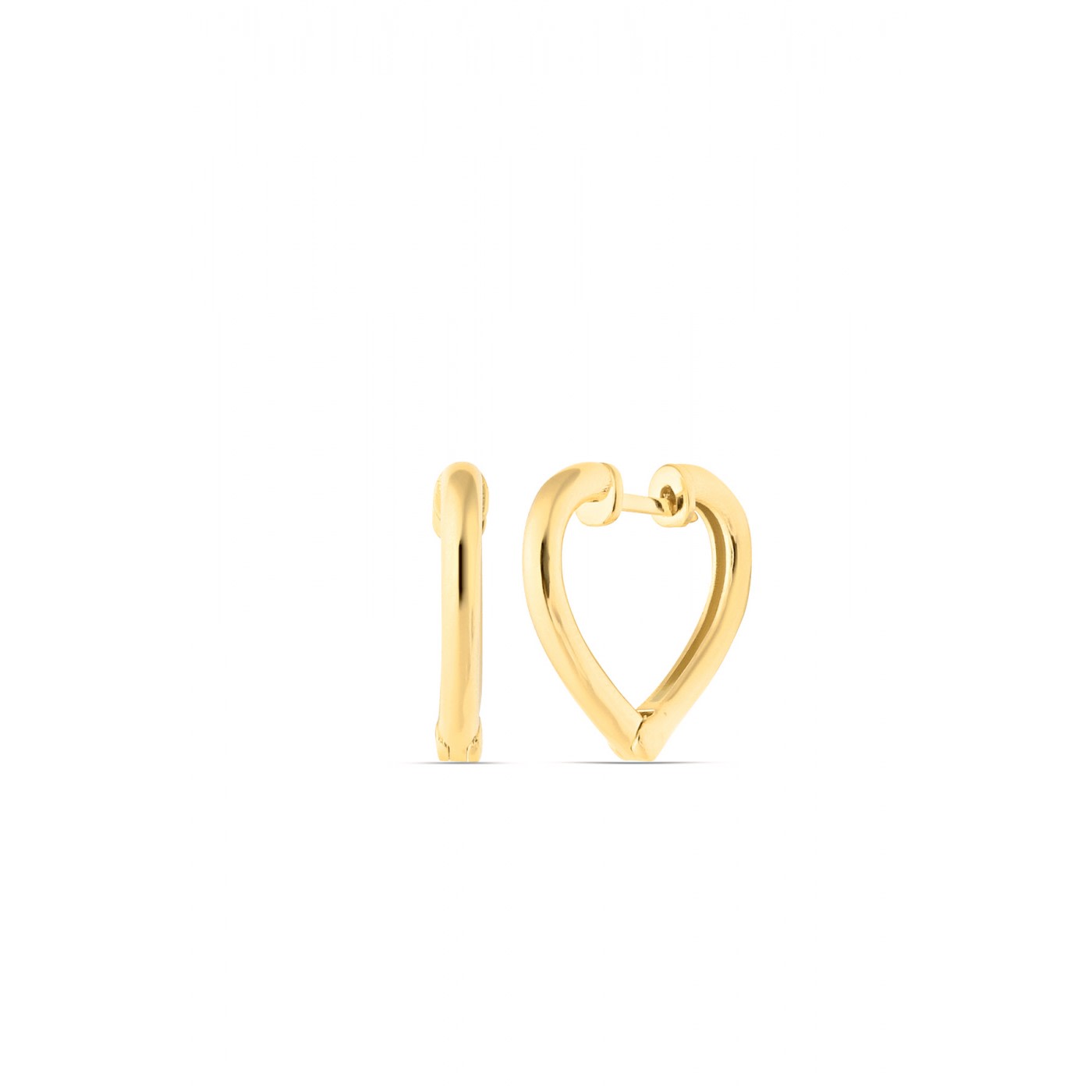Spero London Women's Sterling Silver Heart Hoop Earring - Gold In Gold